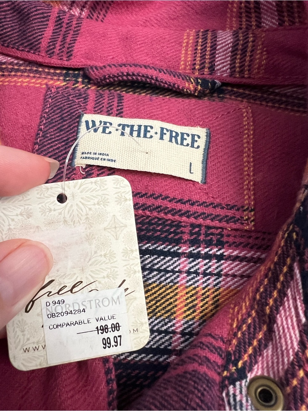 NWT We The Free Nordic Chill Shirt Jacket Women’s Size L/XL - Picture 6 of 12